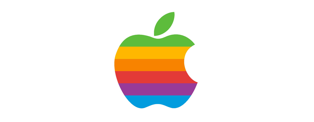 Het regenboog Apple-logo