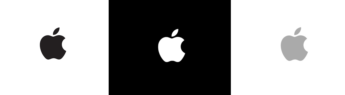Appleâ€™s logo ontwerp in zwart