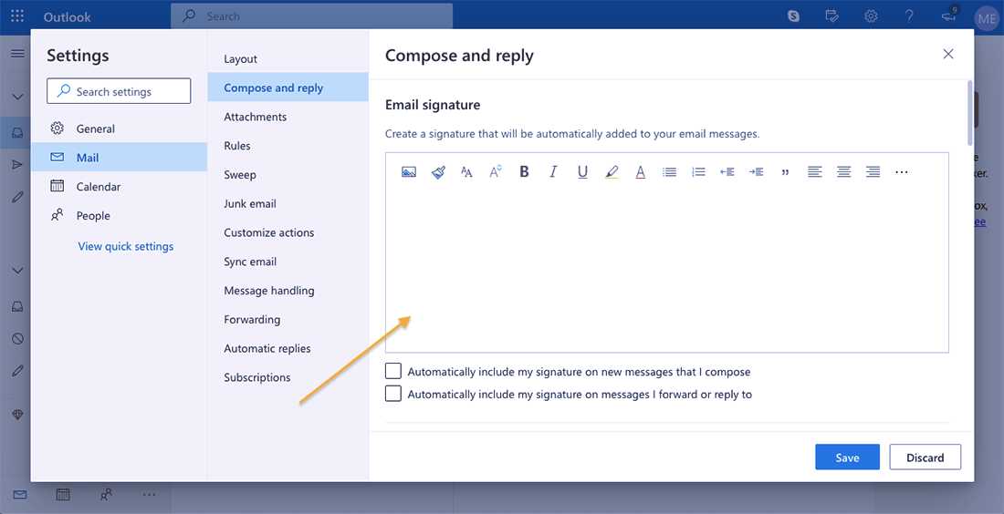 Hoe maak ik een e-mailhandtekening met Outlook?