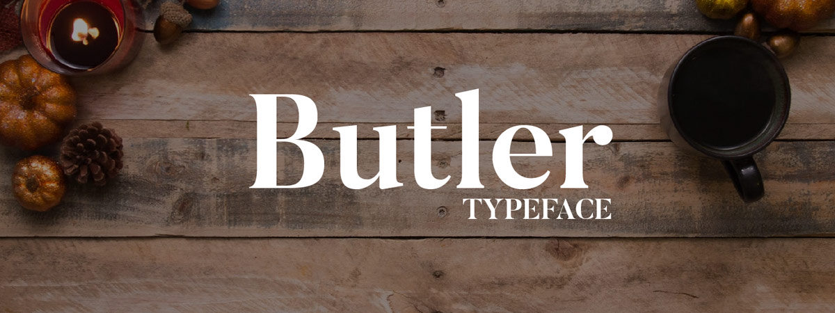 Butler-lettertype voor logo's
