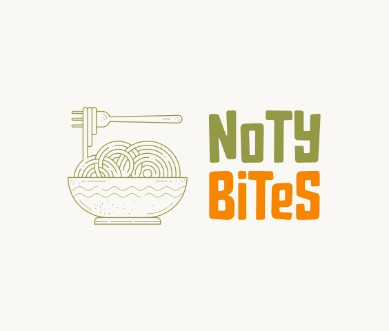 Creatief noedelrestaurantlogo