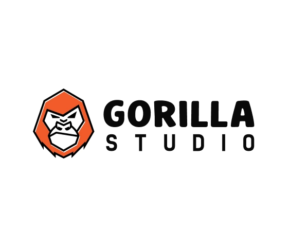 Stoer gaminglogo met gorillamascotte