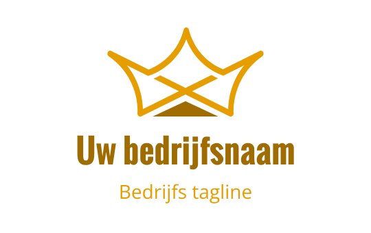 Elegante kroon logo ontwerp in goud met een modern lettertype