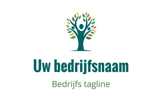 Levendig boom logo ontwerp met kleurrijke bladeren en een menselijke figuur