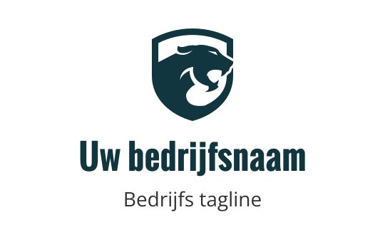 Marineblauw logo met een gestileerde panter, die kracht en behendigheid in de tijgerindustrie vertegenwoordigt.