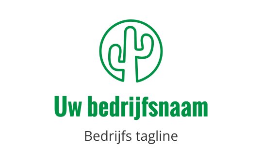 Modern groen cactus logo ontwerp binnen een cirkelvormige omtrek