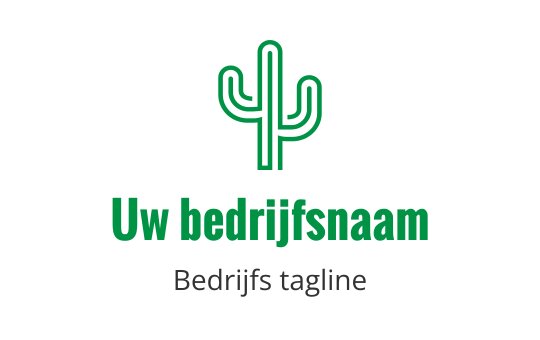 Modern groen cactus logo ontwerp met strakke lijnen en ronde hoeken