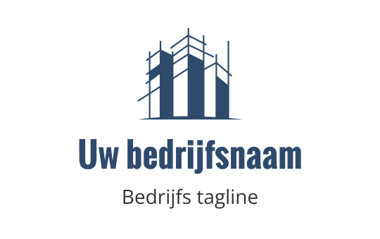 Modern blauw logo ontwerp met gestileerde windturbines en strakke lijnen
