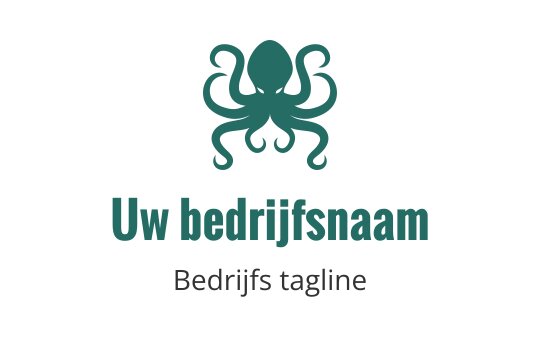 Gestileerd octopus logo ontwerp in teal met vloeiende tentakels