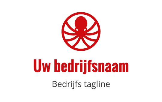 Dapper rood octopus logo ontwerp met ingewikkelde tentakel details