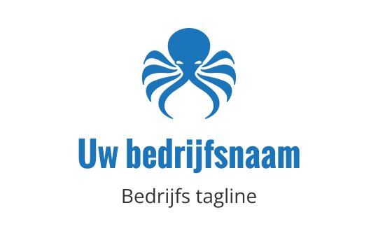 Modern blauw octopus logo ontwerp met vloeiende tentakels
