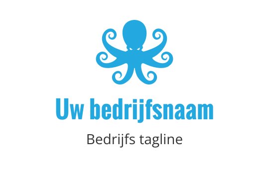 Speelse blauwe octopus logo ontwerp met draaiende tentakels