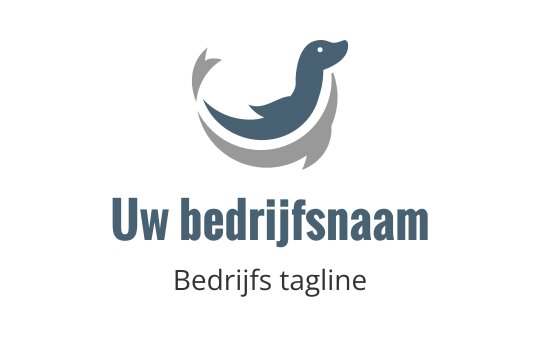 Speelse eend logo ontwerp met zachte blauwe en grijze kleuren