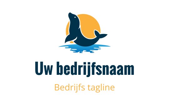 Speelse zeehond logo ontwerp met zonsondergang en waterelementen