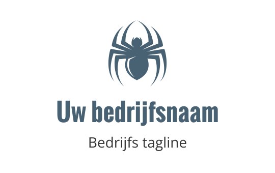 Modern spinnenlogo ontwerp in tinten van blauw en grijs