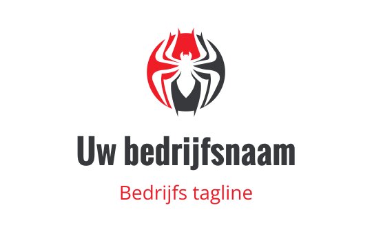 Dapper spinnennest logo ontwerp in rood en zwart met een ronde achtergrond