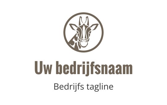 Gestileerd geitenlogo ontwerp binnen een cirkelvormig kader