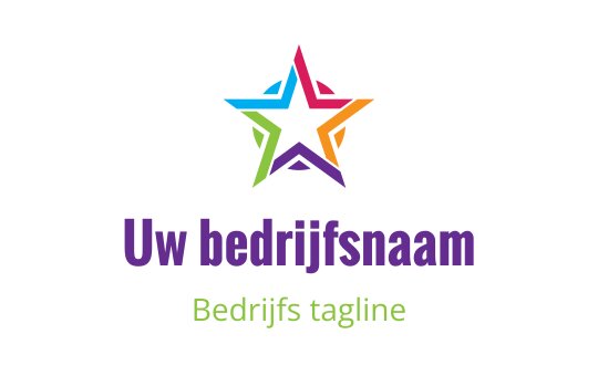 Kleurrijk ster logo ontwerp met levendige gradient en vet typografie