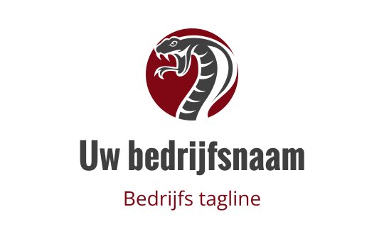 Dapper slang logo ontwerp op een rode en zwarte cirkelachtergrond