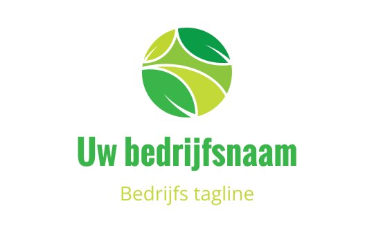 Modern cirkelvormig logo met groene bladeren en een levendig kleurenpalet