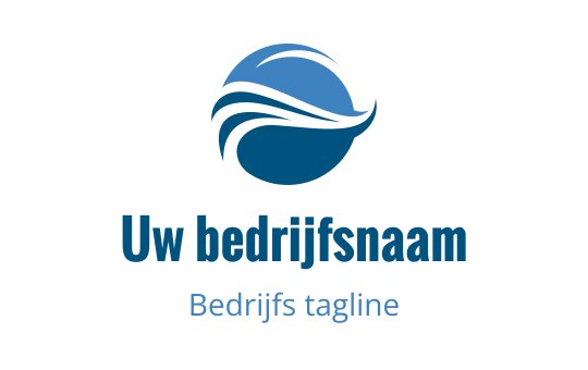Modern blauw en teal logo ontwerp met een golf en cirkelvormige elementen