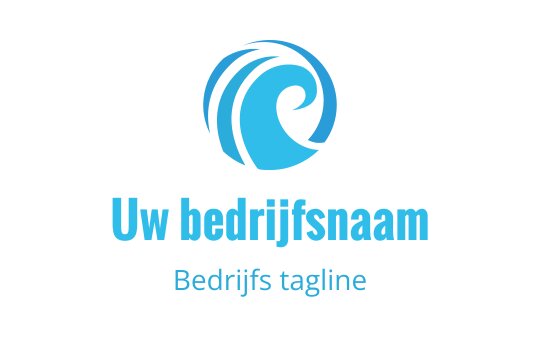 Modern blauw golf logo ontwerp met vloeiende lijnen