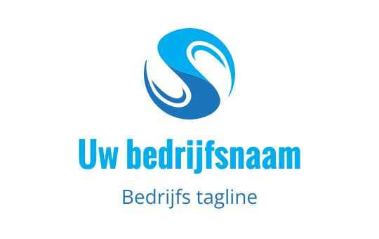 Modern blauw logo ontwerp met een gestileerde letter S en vloeiende lijnen
