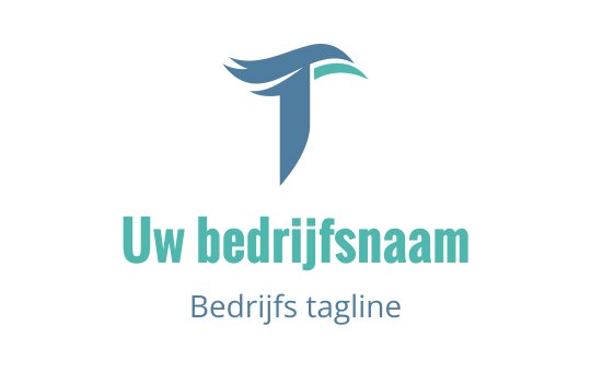 Gestileerd vogel logo ontwerp in blauwe en groene tinten