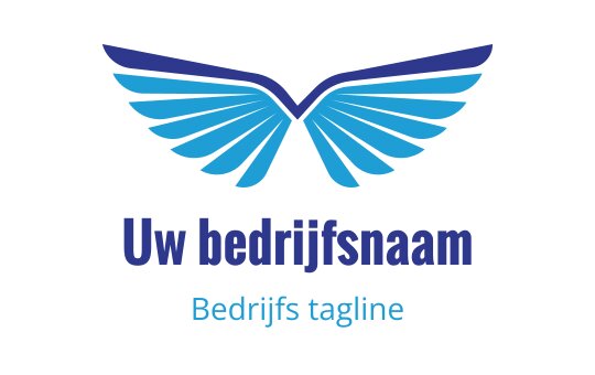 Elegant blauw vleugel logo ontwerp met een moderne, dynamische uitstraling