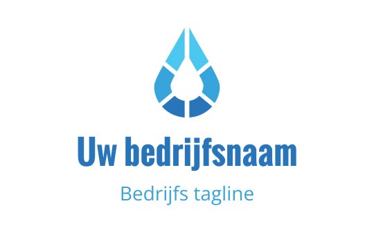 Modern blauw waterdruppel logo ontwerp met geometrische vormen