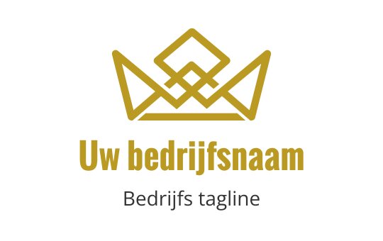Elegante kroon logo ontwerp in goud met geometrische accenten