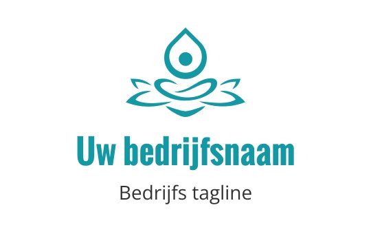 Elegant logo ontwerp met een waterdruppel boven een lotus bloem