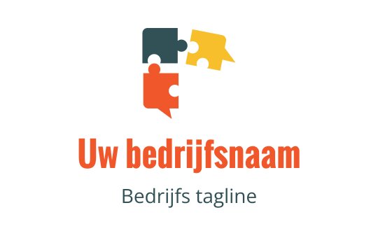 Kleurrijk puzzelstuk logo ontwerp met vetgedrukte typografie