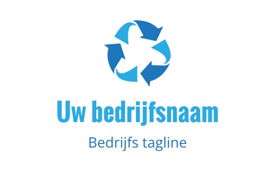 Modern blauw recycling logo ontwerp met pijlen in een cirkelvorm