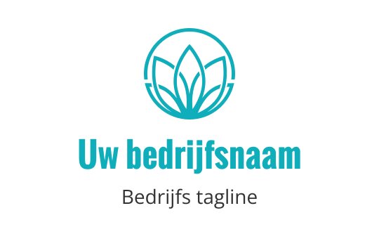 Elegant logo ontwerp met een gestileerde lotus bloem in teal