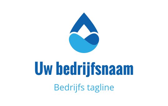 Modern blauw waterdruppel logo ontwerp met gelaagde golven