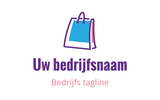 Kleurrijk logo ontwerp van een winkelzak met een moderne, speelse stijl