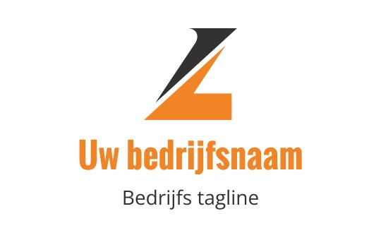 Modern logo ontwerp met een gestileerde letter "Z" in oranje en zwart
