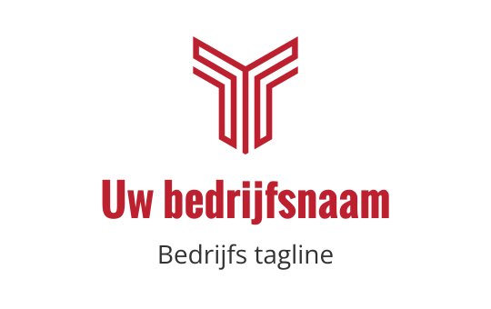 Dapper rood logo ontwerp met een gestileerde letter T met scherpe hoeken