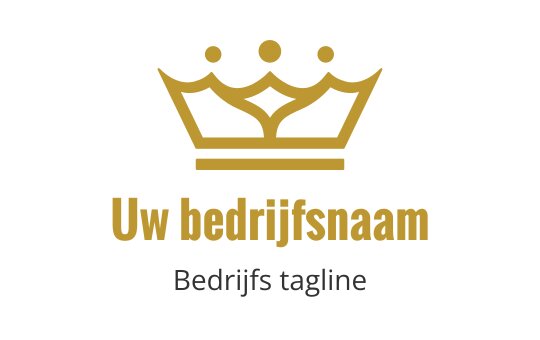 Elegant gouden kroon logo ontwerp met gestileerde krommen en vormen