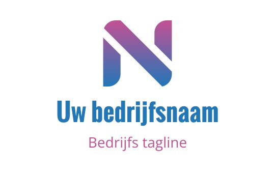 Modern gradient logo ontwerp met een gestileerde letter N