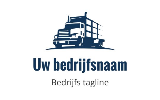 Dapper logo ontwerp van een vrachtwagen in marineblauw met een gestroomlijnde silhouet