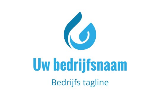 Modern blauw logo ontwerp met abstracte waterdruppelvormen