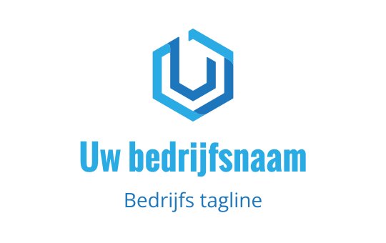 Modern blauw hexagonaal logo ontwerp met gelaagde geometrische vormen