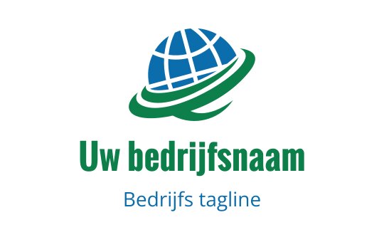 Modern globe logo ontwerp met groene en blauwe elementen