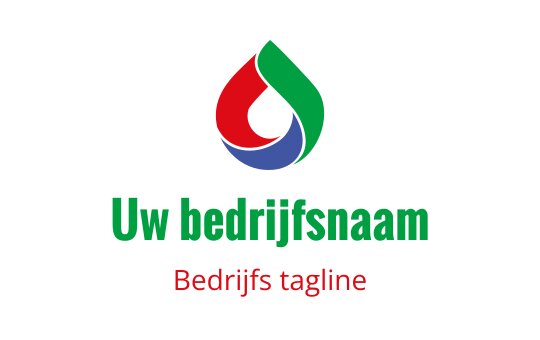 Kleurrijk druppel logo ontwerp met rode, groene en blauwe elementen