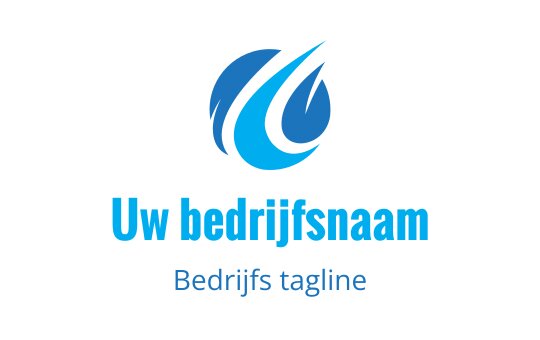 Modern blauw golf logo ontwerp met vloeiende lijnen
