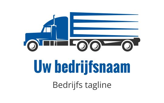 Dapper blauw vrachtwagen logo ontwerp met gestroomlijnde lijnen en moderne typografie