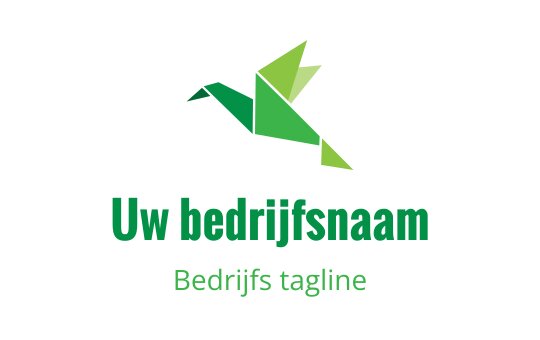 Modern groen origami vogel logo ontwerp met geometrische vormen