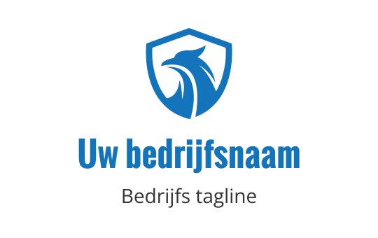Dapper blauw arend logo ontwerp binnen een schildvorm
